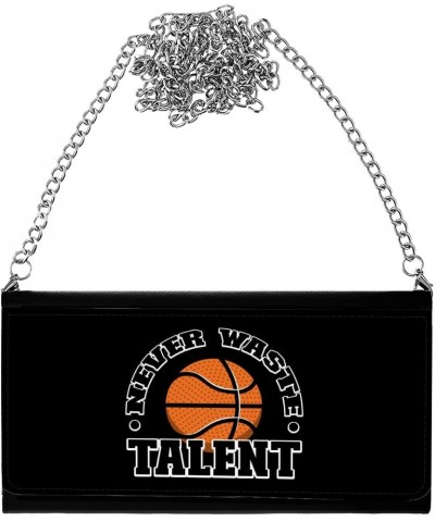 Basketball Game Women's Wallet Clutch - Holy Shot Clutch for Women - Unique Women's Wallet Clutch Steel Grey $25.85 Clutches