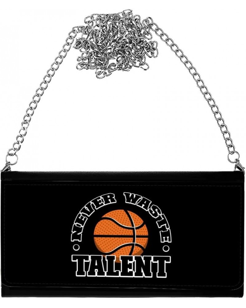 Basketball Game Women's Wallet Clutch - Holy Shot Clutch for Women - Unique Women's Wallet Clutch Steel Grey $25.85 Clutches