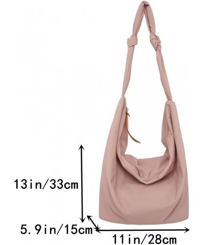 Crossbody Bags for Women Large Size Travel Nylon Bags Lightweight Shoulder Bag Tote Purse Trendy Hobo Shopping Bag Pink $12.9...