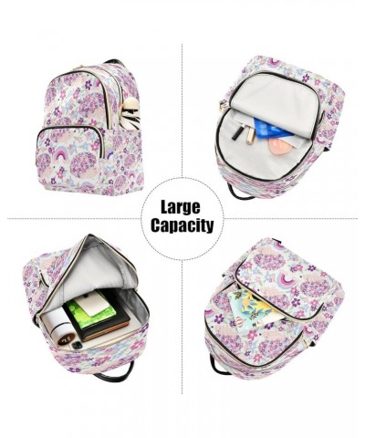 Flower Hedgehogs Blossom Women Backpack Purse Ladies Fashion Shoulder Bag Daypack Travel Bag 10L Small $18.89 Backpacks