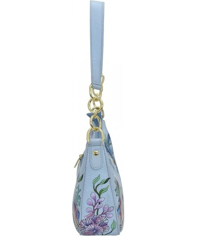 Women's Hand Painted Genuine Painted Leather Small Convertible Hobo Underwater Beauty $79.27 Hobo Bags