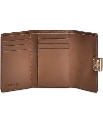 Women's Woven Wallet in Genuine Leather Brown, BD205RS $70.38 Wallets