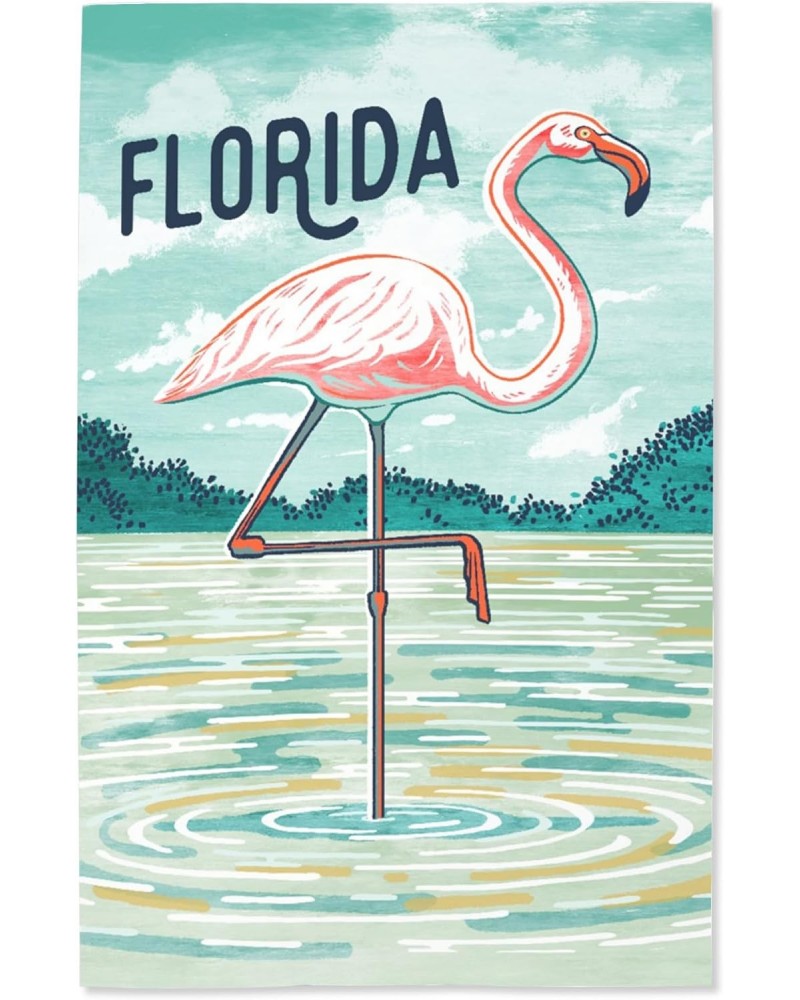 16x24 Inch Giclee Art Print Wall Decor, Florida, Graphic Pastel, Flamingo $18.80 Totes