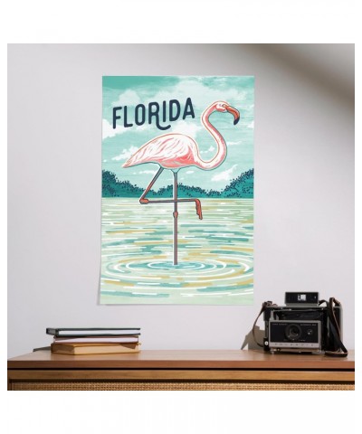 16x24 Inch Giclee Art Print Wall Decor, Florida, Graphic Pastel, Flamingo $18.80 Totes