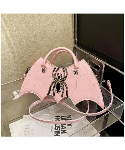 Punk Black Bat Wing Tote Bag PU Leather Gothic Handbag Cute Shoulder Bag Crossbody Bag for Women Girls Spider Web Cluth Bag P...