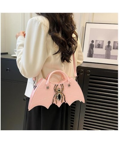 Punk Black Bat Wing Tote Bag PU Leather Gothic Handbag Cute Shoulder Bag Crossbody Bag for Women Girls Spider Web Cluth Bag P...