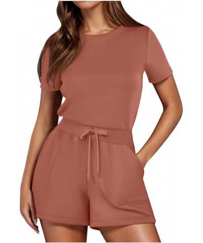 Tuxedo for Women Formal Set Solid Jumpsuit With 4 Pockets Cute Rompers Rose Gold-2➤➤ Womens Rompers Summer $9.68 Totes