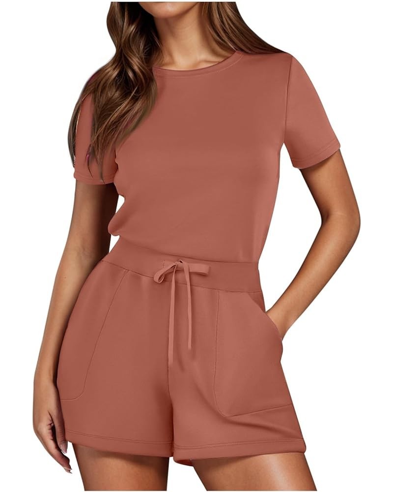 Tuxedo for Women Formal Set Solid Jumpsuit With 4 Pockets Cute Rompers Rose Gold-2➤➤ Womens Rompers Summer $9.68 Totes