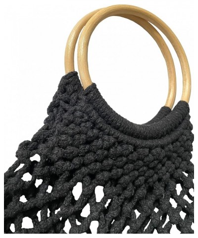 Woven Straw Bag Top-handle Handbags Leisure Fashion Style Easy Matching Black $9.24 Shoulder Bags