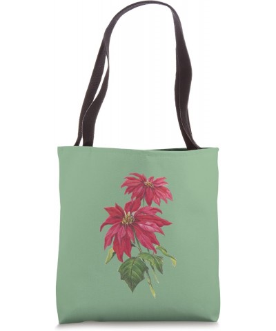 Vintage Blooming Poinsettia Plant for the Christmas Season Tote Bag $10.40 Totes