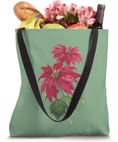 Vintage Blooming Poinsettia Plant for the Christmas Season Tote Bag $10.40 Totes