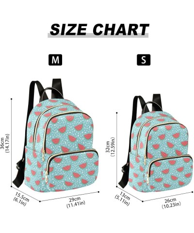 Watermelon Hand Drawn Women Backpack Purse Shoulder Bag Color Medium $18.80 Backpacks