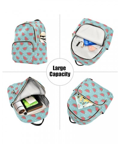 Watermelon Hand Drawn Women Backpack Purse Shoulder Bag Color Medium $18.80 Backpacks