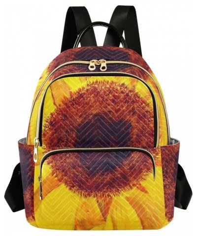 Bright Sunflower Art Women's Backpack Purse Causal Daypack Work Travel College Business Trip Bag Shoulder Bag Small $15.11 Ba...