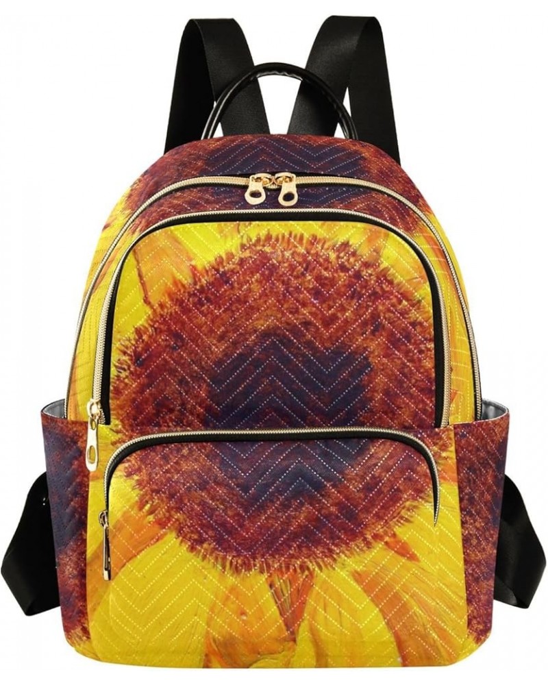 Bright Sunflower Art Women's Backpack Purse Causal Daypack Work Travel College Business Trip Bag Shoulder Bag Small $15.11 Ba...