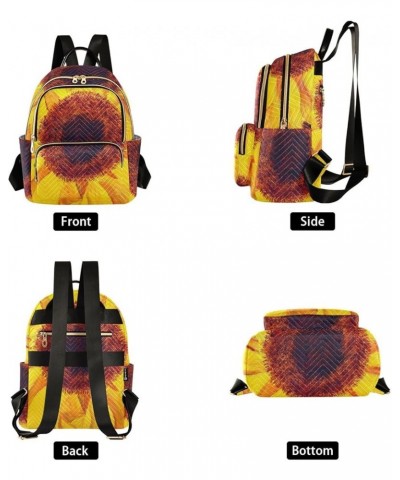 Bright Sunflower Art Women's Backpack Purse Causal Daypack Work Travel College Business Trip Bag Shoulder Bag Small $15.11 Ba...