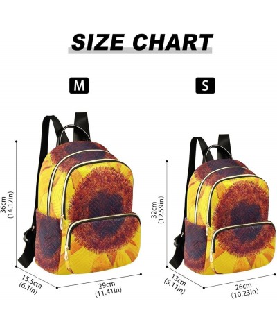 Bright Sunflower Art Women's Backpack Purse Causal Daypack Work Travel College Business Trip Bag Shoulder Bag Small $15.11 Ba...