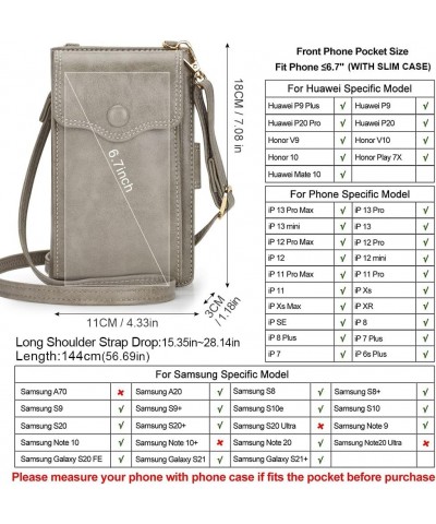 Cell Phone Purse Crossbody for Women, Butterfly Leather Phone Crossbody Bags for Women X1967-gray $9.84 Crossbody Bags