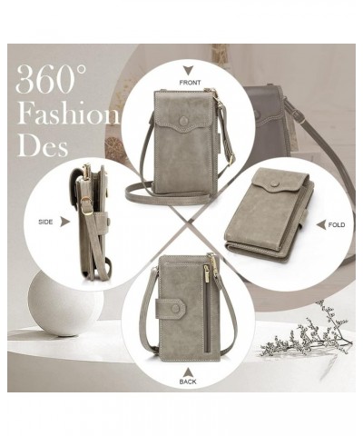 Cell Phone Purse Crossbody for Women, Butterfly Leather Phone Crossbody Bags for Women X1967-gray $9.84 Crossbody Bags