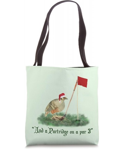 Funny Golf Lovers Partridge On A Par 3 Christmas Song Parody Tote Bag $14.03 Totes