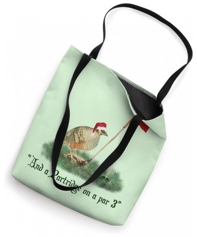 Funny Golf Lovers Partridge On A Par 3 Christmas Song Parody Tote Bag $14.03 Totes