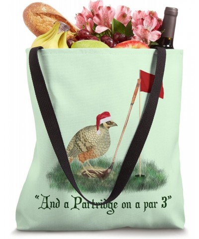 Funny Golf Lovers Partridge On A Par 3 Christmas Song Parody Tote Bag $14.03 Totes