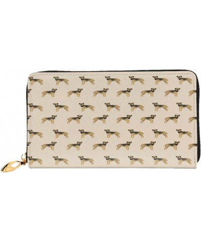 Long Handbag Purse Wristlet Bag Card Holder Wallet-Border Terrier Dog Leather Wallet For Women Men $18.86 Wristlets