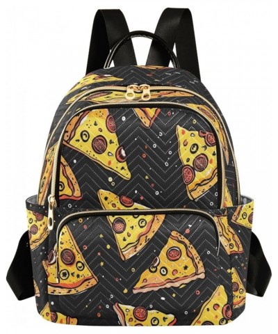 Cartoon Pizza Polka Dots Women Backpack Purse Ladies Fashion Shoulder Bag Daypack Travel Bag 10L Small $19.24 Backpacks