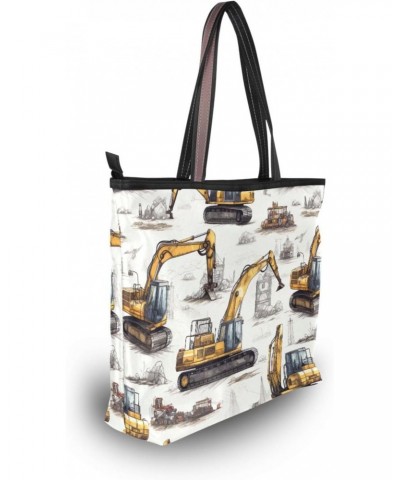 Women Tote Bags Yellow Excavator Top Handle Satchel Handbags Shoulder Bag for Shopping 20850236 $9.45 Totes