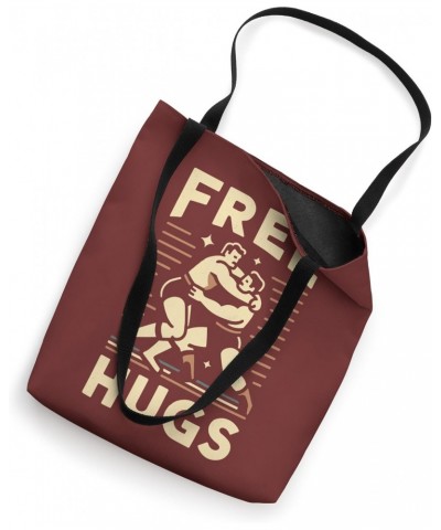 Classic Wrestler Quote Funny Free Hugs Fighting Wrestling Tote Bag $12.60 Totes