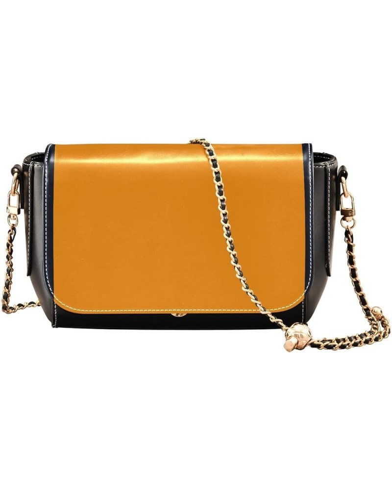 Wheat Women Crossbody Bags Shoulder Purse with Chain Strap Leather Shoulder Handbags Tangerine $20.51 Shoulder Bags