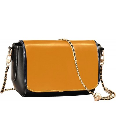 Wheat Women Crossbody Bags Shoulder Purse with Chain Strap Leather Shoulder Handbags Tangerine $20.51 Shoulder Bags