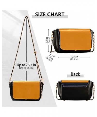 Wheat Women Crossbody Bags Shoulder Purse with Chain Strap Leather Shoulder Handbags Tangerine $20.51 Shoulder Bags