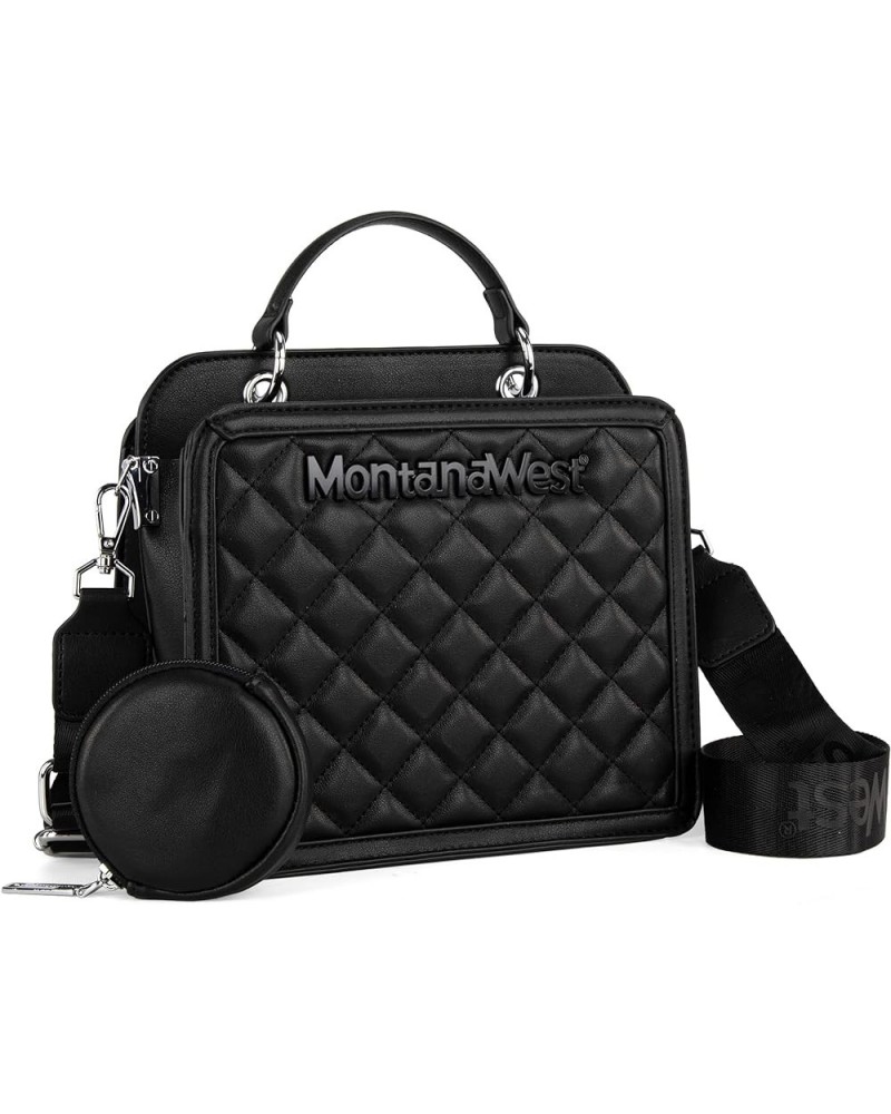 Womens Crossbody Bag Convertible Top Handle Handbags with Coin Pouch Black $15.04 Shoulder Bags