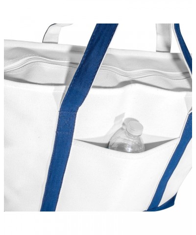 Quality Canvas Tote Bags Large Beach Bags Navy Blue Monogrammed A - Z T $15.89 Totes