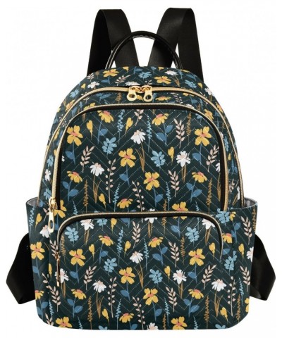 Floral Beautiful Flower Fashion Backpack Purse for Women Multipurpose Casual Daypack with Multi Pockets & Secured Zipper Styl...