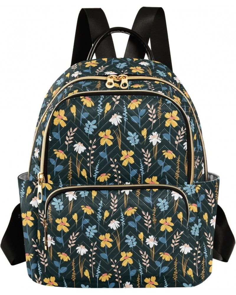 Floral Beautiful Flower Fashion Backpack Purse for Women Multipurpose Casual Daypack with Multi Pockets & Secured Zipper Styl...