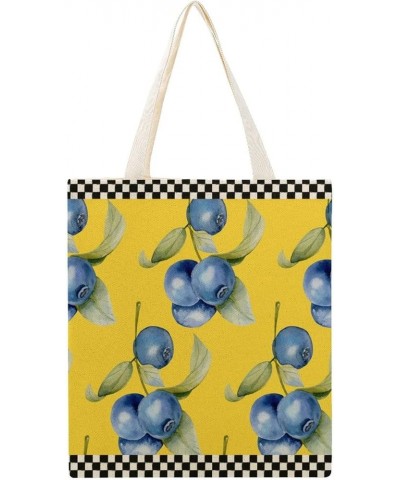 Sweet Blueberries Canvas Tote Bag, Beach Bags for School, Inspirational Gifts for Teacher Style-9 $12.53 Shoulder Bags