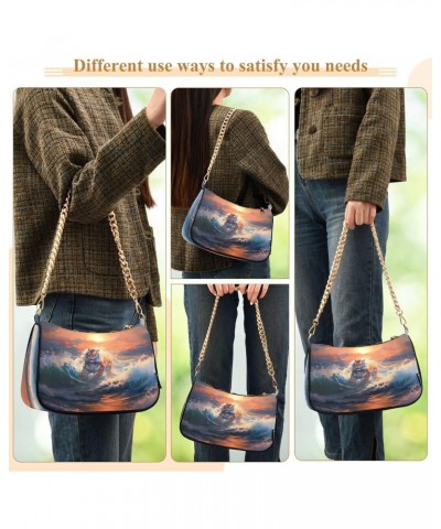 Shoulder Bags for Women Running Tiger Hobo Tote Handbag Small Clutch Purse with Zipper Closure $14.26 Shoulder Bags