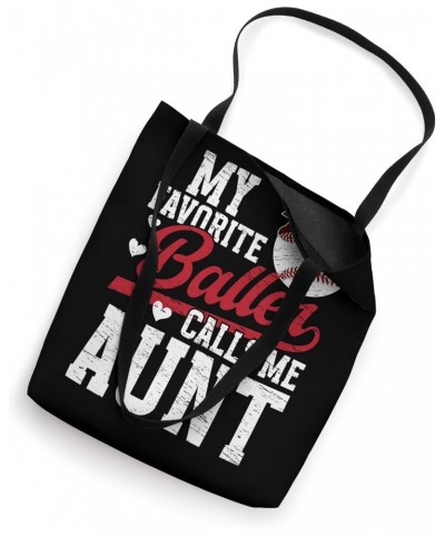 My Favorite Baller Baseball Aunt Of A Baseball Player Aunt Tote Bag $11.88 Totes