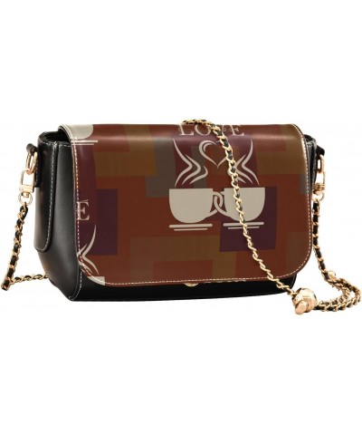 Coffee Cup Crossbody Bags for Women Leather Purse Handbag Shoulder Bag for Work Gifts Daily $20.39 Shoulder Bags