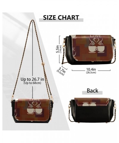 Coffee Cup Crossbody Bags for Women Leather Purse Handbag Shoulder Bag for Work Gifts Daily $20.39 Shoulder Bags