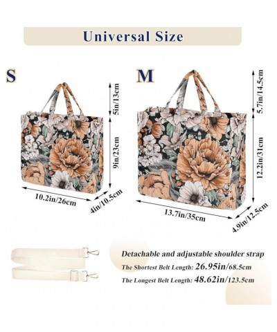 Womens Totes Bags Floral Blue Green White Large Crossbody Bag Cute Gifts for Women Crossbody Tote Bag Maximalist Vintage Flor...