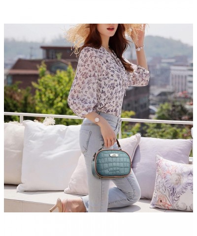 Women Handbags Rivet Handle Ladies Shoulder Bag Stone Pattern PU Leather Girls Crossbody Bag Double Zipper Yellow $22.23 Shou...