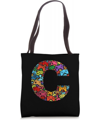 Boys Kids Video Game Gamer- Name Initial Monogram Letter "C" Tote Bag $12.23 Totes