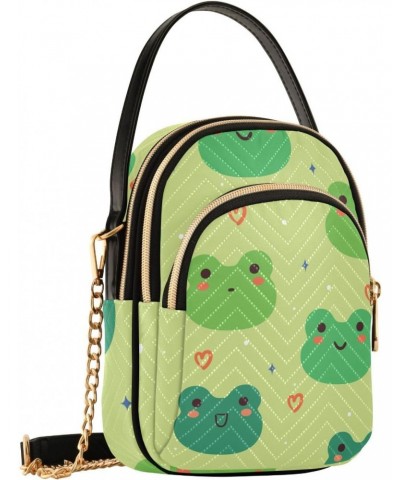 Small Crossbody Bags for Women Trendy Cute Frog Green Travel Sling Bag Women's Crossbody Handbags Satchel Bags $11.44 Satchels