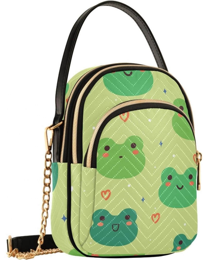 Small Crossbody Bags for Women Trendy Cute Frog Green Travel Sling Bag Women's Crossbody Handbags Satchel Bags $11.44 Satchels