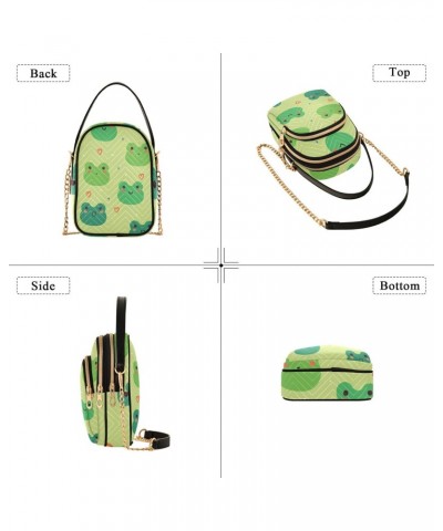 Small Crossbody Bags for Women Trendy Cute Frog Green Travel Sling Bag Women's Crossbody Handbags Satchel Bags $11.44 Satchels