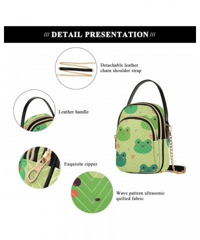 Small Crossbody Bags for Women Trendy Cute Frog Green Travel Sling Bag Women's Crossbody Handbags Satchel Bags $11.44 Satchels