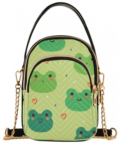 Small Crossbody Bags for Women Trendy Cute Frog Green Travel Sling Bag Women's Crossbody Handbags Satchel Bags $11.44 Satchels